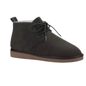 Sun+Stone Boys Casual Gage Olive Faux Shearling Chukka Boots Fall Winter Causal‎